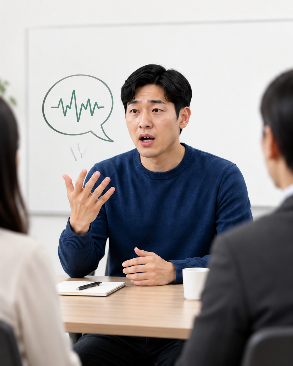발음이 뭉개지거나 목소리가 얇고 힘없는 분